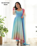 Georgette Anarkali outfit, vibrant and lightweight, perfect for festivals & weddings