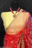 New Collection 2022: Embroidered Net Saree with Mulberry Silk Blouse, Indian partywear