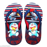 Doraemon-printed EVA slippers for kids, casual style and wide straps for comfort in various sizes (2.5-12 years) - Made in India