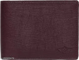 Brown faux leather men's wallet, 9 card slots, travel-friendly design for formal evenings or parties
