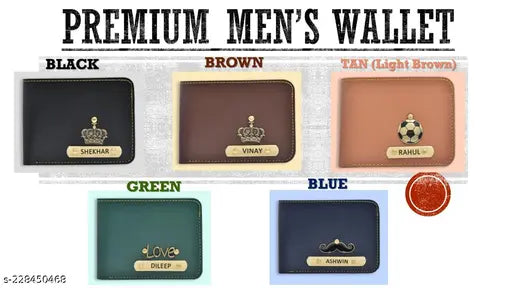 Faux leather/leatherette casual modern men's wallet, order on Gillkart, printed net design, 2 compartments, free size, India origin