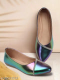 Embellished PU slip-on ballerinas by belleis for women - durable and comfortable Ind-3 to Ind-8 shoes from India