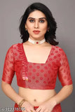 Festival Special Chiffon Brasso Saree with Printed Net Unstitched Blouse, Indian handcrafted ethnic wear for festivals