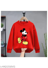 Playful printed cotton blend sweatshirt for kids, long sleeves, winter style and warmth, sizes 2-3 years to 7-8 years