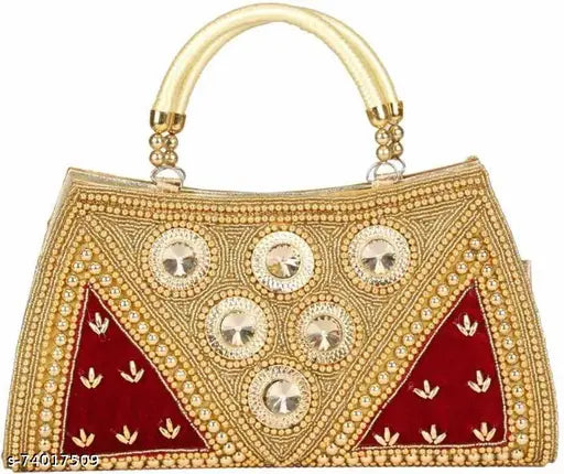 Orange velvet party clutch with extra shining materials, stylish handle featuring artificial diamonds stones, suitable for weddings, bridal parties, and evening events