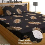 TerryFoxPresents superfine botanical double cotton bedsheet with 2 pillow covers, ideal for summer adult use