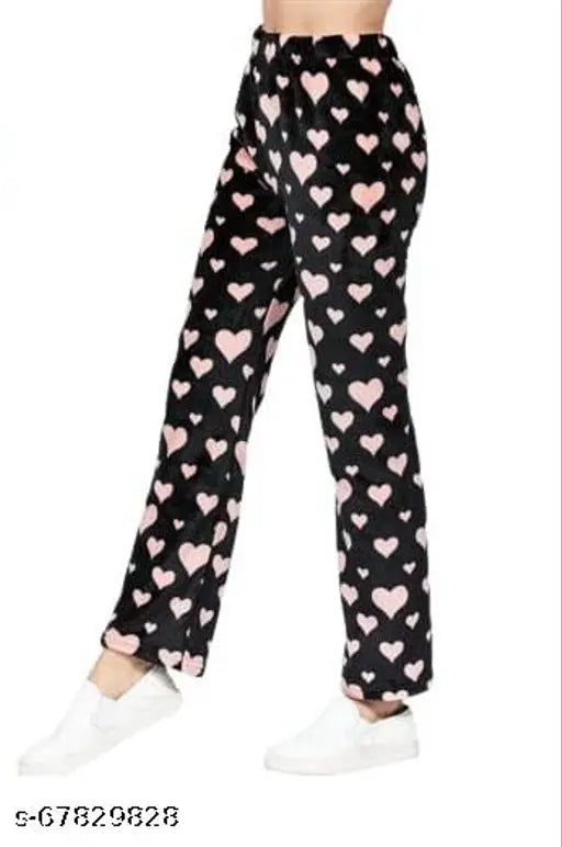 Warm polyester maxi net woolen lower set for women (M/L), handcrafted in India