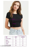 White printed net casual round-neck polyester blend crop top with short sleeves, XS (32in bust, 17in length)