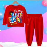 Cotton Kids Sweatersuit with Long Sleeves, Printed Pattern, Essential Wardrobe Piece