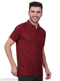 Multicolor navy blue & maroon polycotton men's polo half sleeve t-shirts, regular fit with pocket combo pack of 2 (S2XL), perfect for all occasions