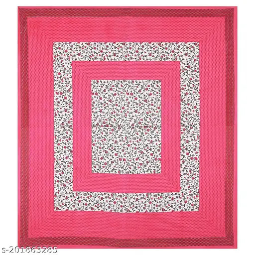 Multicolor double Jaipuri 100% cotton bedsheet set with 2 pillow covers, soft touch for summer bedroom