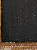 Embellished black chiffon saree with brocade blouse, trending party wear accessory for Diwali, Durga Puja, Raksha Bandhan and Navratri celebrations