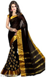 Cotton silk embroidery saree with separate blouse, intricate zari work on Indian free-size saree and blouse