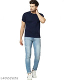 Budget-friendly men's half sleeve t-shirt with soft cotton fabric in various sizes, ideal for daily wear and versatile styles