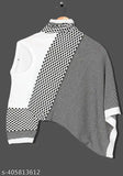 Premium cotton men's t-shirt, short sleeves, printed with casual style, size chart in inches, made in India