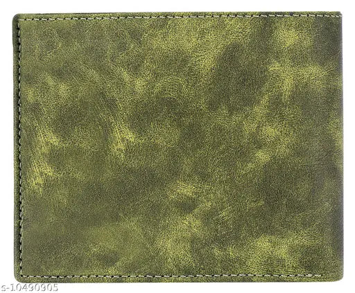 Faux leather Seetuwallet for men, long-lasting design with graphics, features 4 compartments, free size (9cm x 21cm), made in India