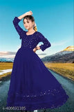 Pink printed net ethnic gown with long sleeves and dupatta, for girls aged 5-16 years, Indian origin