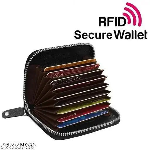 Textured PU men's wallet with 5 compartments, free size (11cm x 10cm), stylish accessory from StylesTrendy, made in India