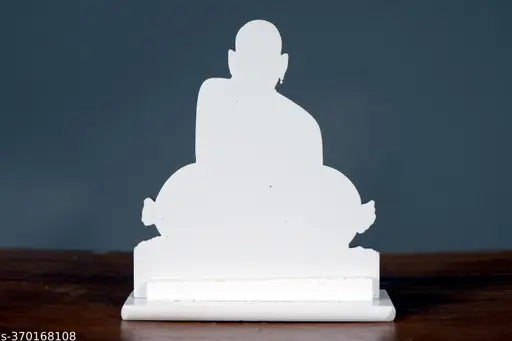 Wooden Swami Samarth Maharaj frame, 8.5cm x 9.5cm x 1.5cm, Indian home decor showpiece