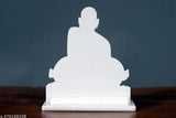 Wooden Swami Samarth Maharaj frame, 8.5cm x 9.5cm x 1.5cm, Indian home decor showpiece