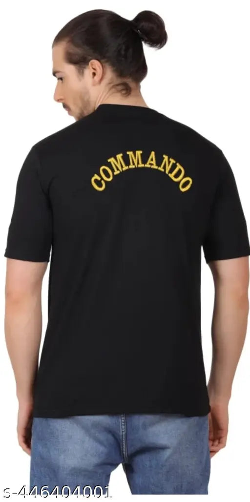 Army Half Commando Cotton Short Sleeve T-Shirt with printed pattern, available in sizes S to XXL from India