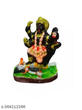 Multicolor Kali Maa poly resin idol, vibrant Hindu decor item for home or office