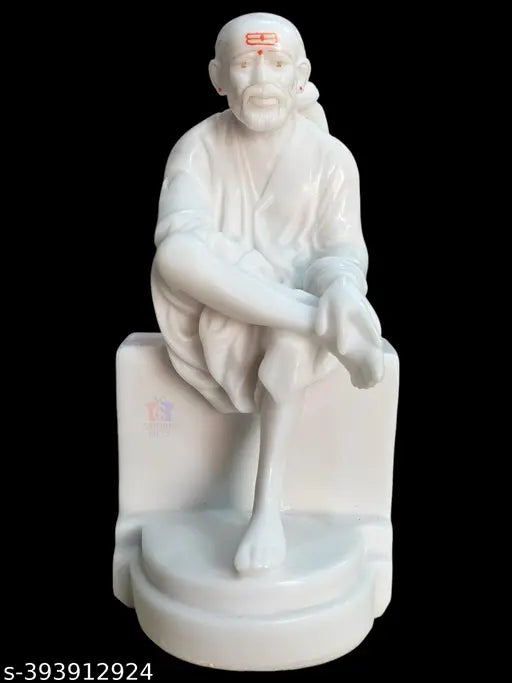 Marble Sai Baba Murti statue, 4.5 inch high, home and office decor, used in mandir, Indian origin