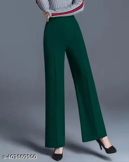 Solid cotton blend retro women's trousers, stylish and breathable, available in multiple sizes