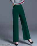 Solid cotton blend retro women's trousers, stylish and breathable, available in multiple sizes