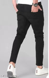 Men's black slim fit denim jeans, affordable and comfortable streetwear style, size 28/30/32 from India