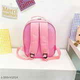 Pink nylon mermaid-themed preschool bag, waterproof, durable, and tear-resistant. Adjustable shoulder strap for 2-4 year old kids, ideal for travel and daycare