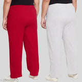 Trendy cotton plus-size pyjamas combo with relaxed fit track pants and side pockets, ideal for women's lounge wear or yoga. Cotton maxi length nightwear, available in various sizes up to 9XL. Made in India