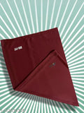 Wine red polyester short sleeve t-shirt, printed with 'Be your best version', fashionable casual wear
