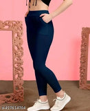 Stylish cotton blend jeggings combo pack of 2, soft and stretchable sport wear for women, available in multiple sizes