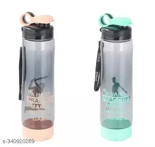 Multicolor Aqua Fit gym water bottles (600ML x 2), leak-proof, BPA-free, durable, for kids & sports