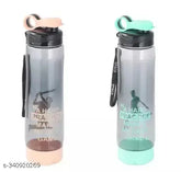 Multicolor Aqua Fit gym water bottles (600ML x 2), leak-proof, BPA-free, durable, for kids & sports
