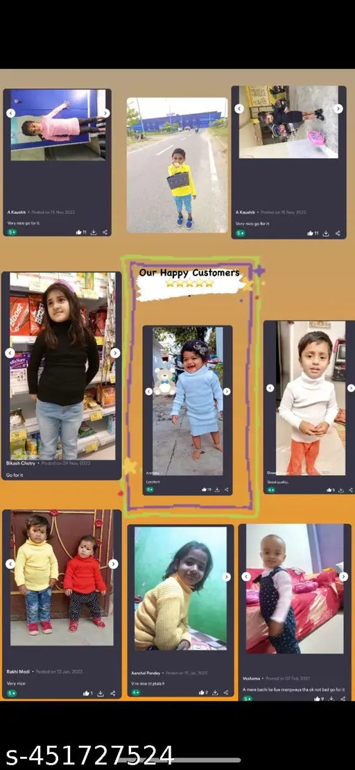 High neck wool sweater for kids, self-design, warm for winter, 0-3 months to 6-7 years