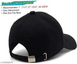 Black cotton baseball cap with printed design, BTS logo on front