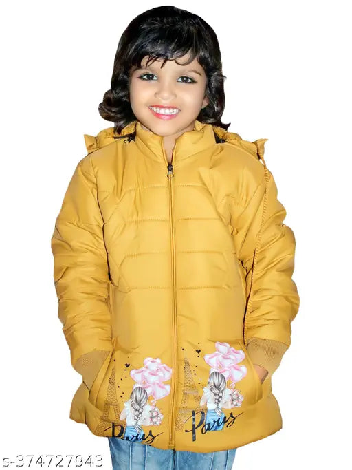 Stylish acrylic jacket for baby girl (solid pattern), 12-18 months, made in India