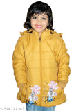 Stylish acrylic jacket for baby girl (solid pattern), 12-18 months, made in India