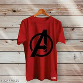 Men's printed half sleeve polyester t-shirt in vibrant design, short sleeves, available in sizes S-XXL. Made in India