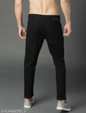 Cotton solid-colored 'man cute teddy bear jeans' - Indian denim apparel for men (size 28/30/32)