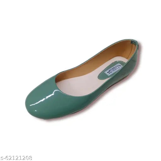 Synthetic women's ballerinas, durable & comfortable, solid style, closed back, Indian origin