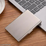 Stainless steel RFID blocking card holder, anti-theft and degaussing, 5 compartments for men and women, sleek and portable design