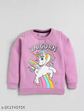 Cotton long-sleeve winter sweatshirt for kids with printed dog design, quality checked and breathable. Made in India." (123 characters)