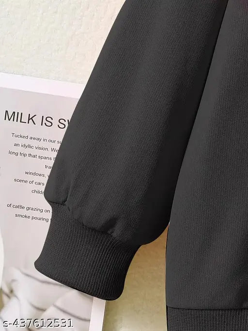 Kids girls sweatshirt, cotton long sleeves, printed net, vibrant colors, comfortable fit for everyday wear