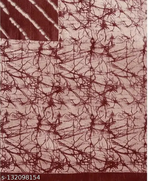 Striped chiffon saree in free size, semi-stitched blouse with printed net, Indian casual wear