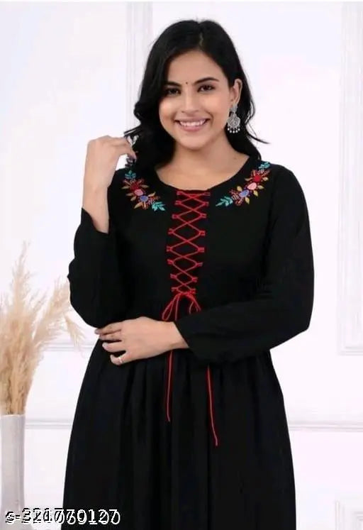 Black cotton long-sleeve solid naera embroidery shirt, high-quality Indian fabric