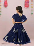 Embroidered georgette lehenga choli for girls 2-8 years, Indian ethnic wear for stylish party dresses