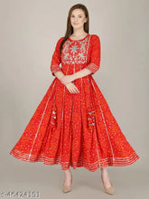 Rayon embroidered three-quarter sleeve kurta, India
